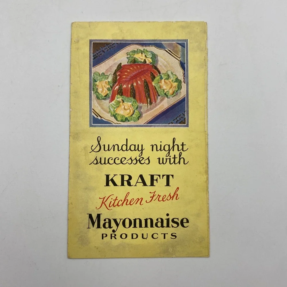 Vintage‎ Advertisement Recipe Booklet Sunday Night Successes Kraft Kitchen Fresh